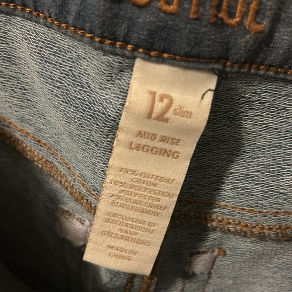 Justice Slim Mid Rise Jeans Leggings - Picture 4 of 4